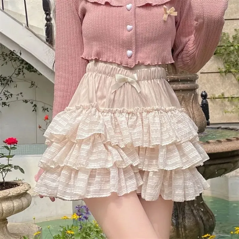 DHgate.com:2024DEEPTOWN Kawaii Ruffle Skirt for Women, Cute