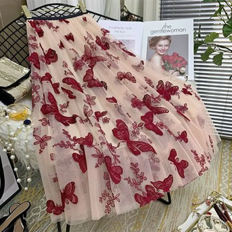 idem イデムvolume tulle butterfly dot skirt volume tulle butterfly dot skirt – idem