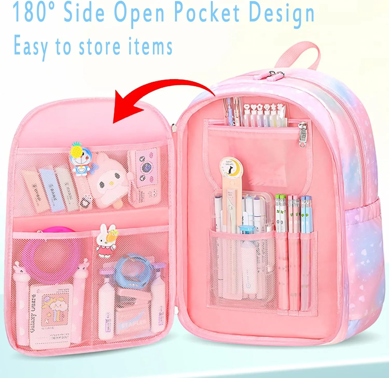 2024Kawaii School Backpack for Girls, Cute Bookbag with