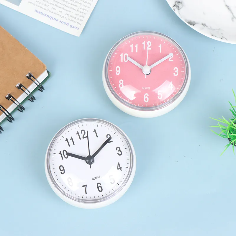 Suction Cup Mini Clock: Water-Resistant for Bath & Kitchen