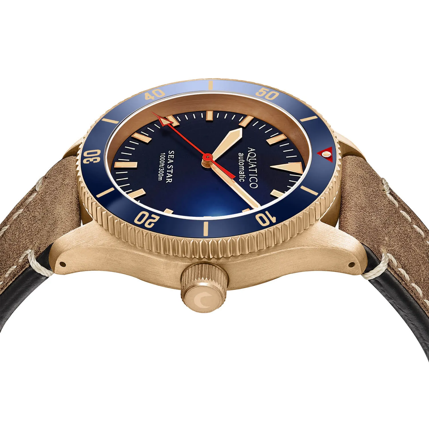 Leather Aquatico Bronze Watch Aquatico Sea Star 300 