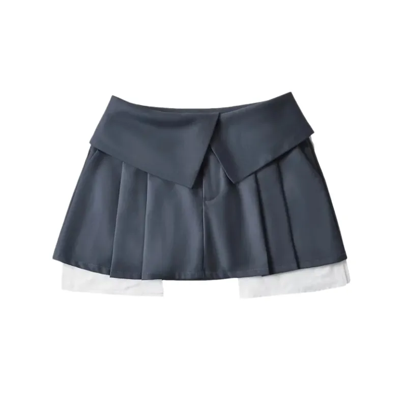 HTH nuance skirt グレー/ブラック サイズFREE NWT Express Design Studio Womens Gray Black Pleated Lined