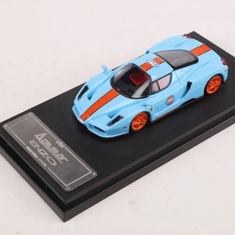 Agitator 1/64 Ferrari Enzo 水色 Agitator 1:64 Scale Ferrari ENZO Sports Car Alloy Diecast