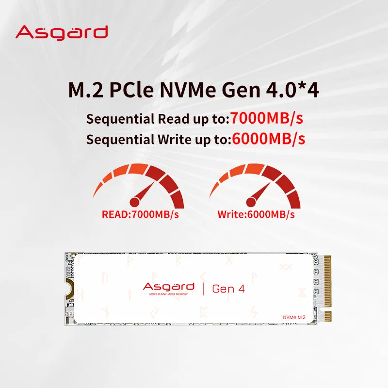 DHgate.com:Asgard M2 SSD: 1TB/2TB GEN4 PCle 4.0 NVMe Internal 