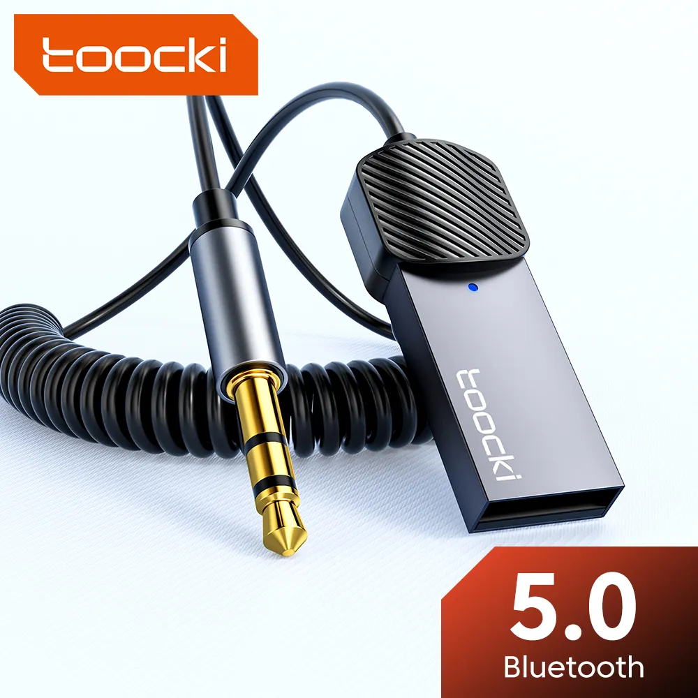 Adattatore Aux A Bluetooth 5.1 3.5mm - Ricevitore Con Microfono Per Auto, Casa - copertina