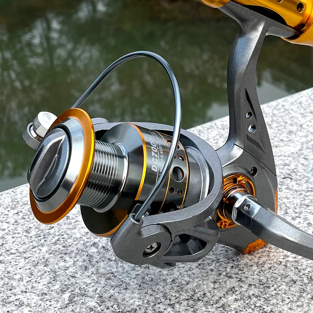 dc7000 fishing reel HNGM Fishing Reel HE7000 Max Drag 10kg 5.2:1 High Speed Metal Spool Spinning Reel Saltwater Reel Carp Reel Fishing Tools (Color : Black, Spool Capacity : 4000 Series) : Sports & Outdoors reverse bearing Mitchell DW7000 Saltwater Baitcasting Fishing