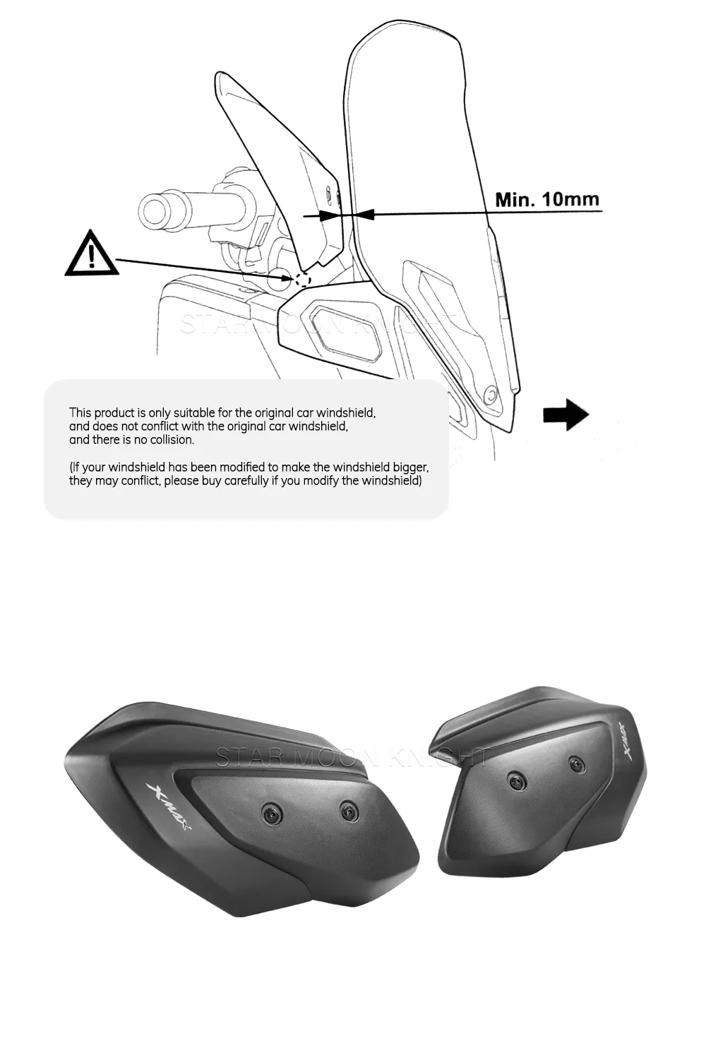 Motorcycle Handguard Shield Hand Guard Protector Windshield