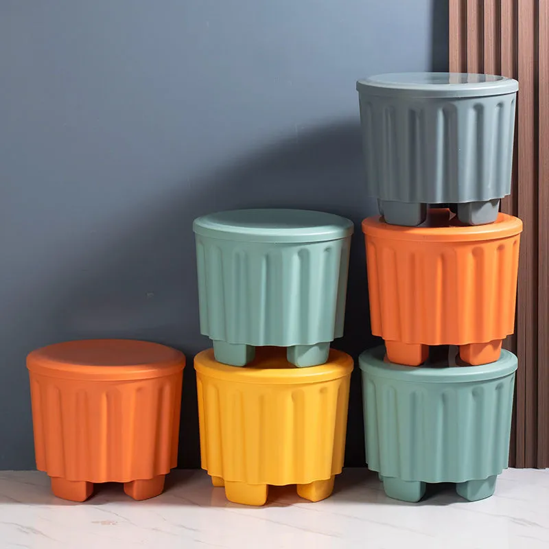 Portable Multifunctional Plastic Stool with Storage Perfect for Home Car and Outdoor Activities