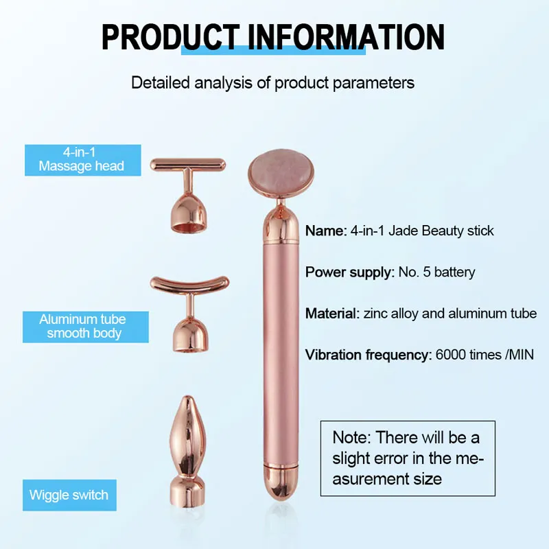 24K Gold Beauty Bar Electric Vibrating Rose Quartz Jade Roller Face Massager  from Dhgate Massage Oils & Creams - price 30.16
