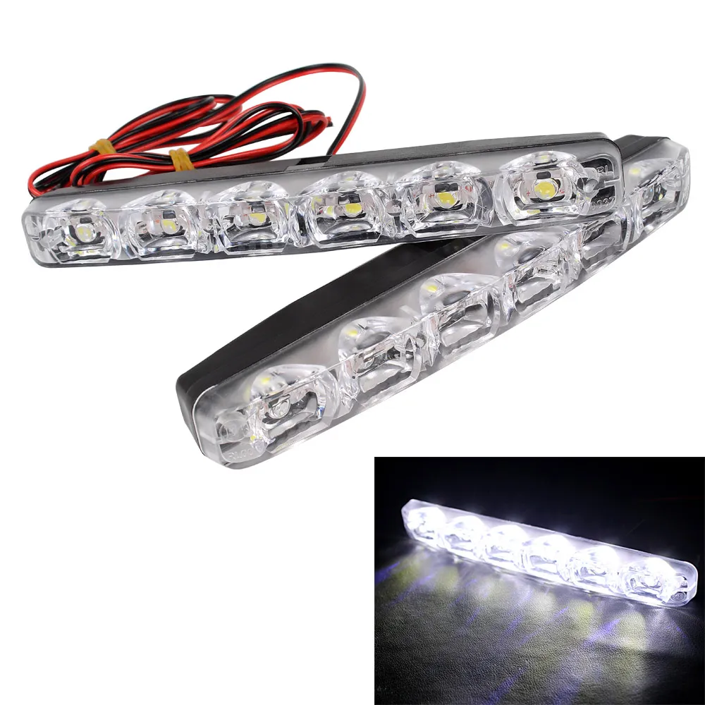 Universal DC 12V 6-LED Car Daytime Running Lights for Vehicle Exterior ...