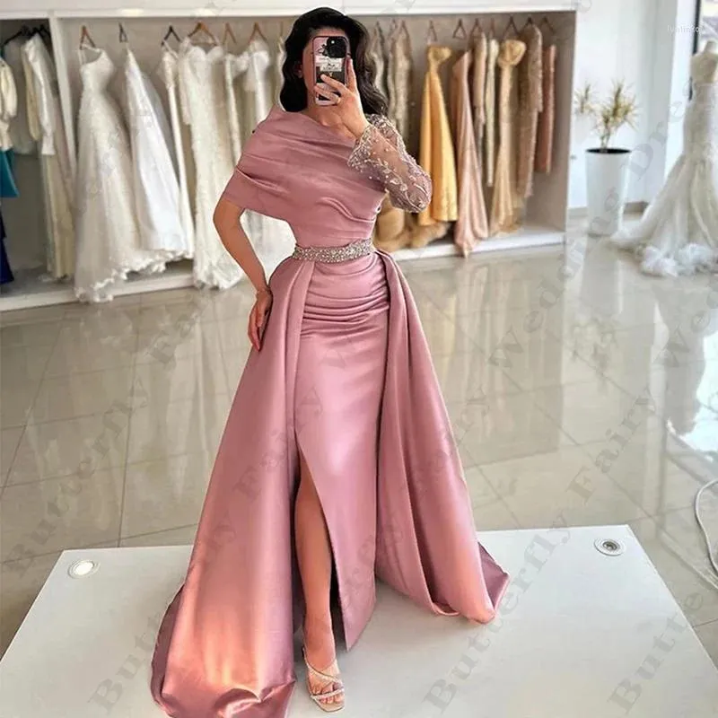 Party Dresses Sexy Mermaid Evening Satin Long Sleeved High Split Formal Prom  Gowns from Dhgate Urban Sexy Dresses - price 150.04
