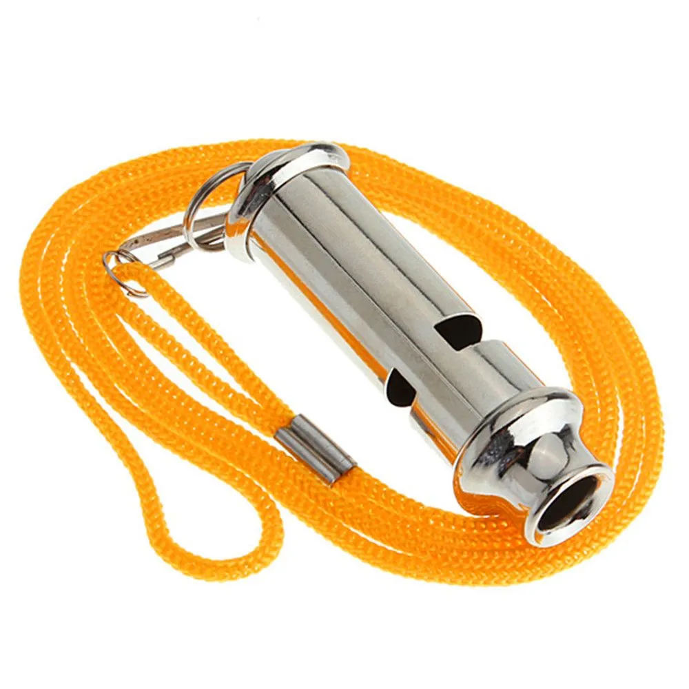 Tin Metal Safety Whistle Emergency Police Whistle Sports Classic Pito With Lace | PH