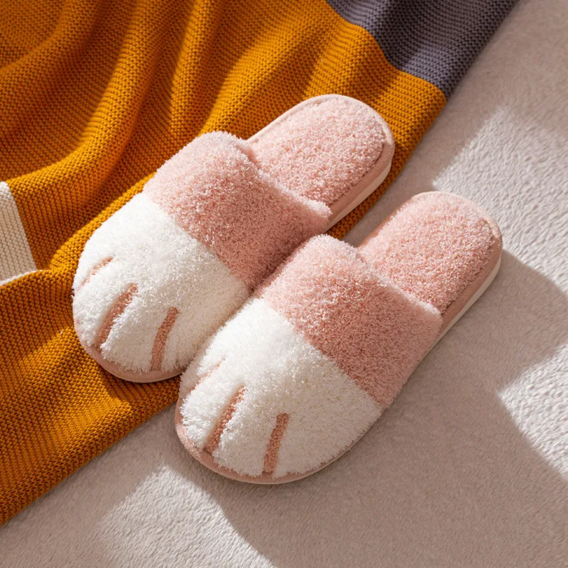 Cozy Cat Claw Cotton Terry Cloth Slippers For Women And Couples Thick Soles Indoor Stepping On Design Ideal For Warmth And Comfort At Home From Dh605855 23.86 In Bulk DHgate.Com