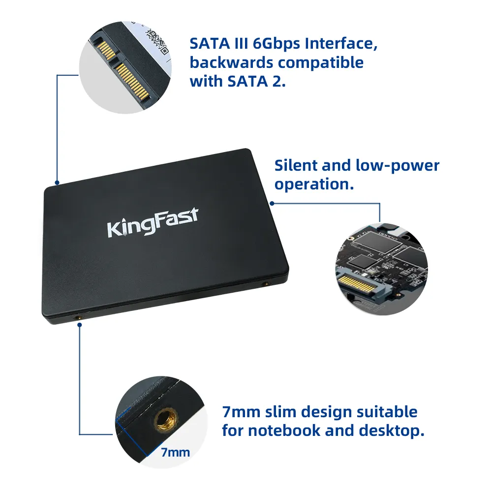 KingFast 2.5-inch SATA III Internal SSD Hard Drive 120GB to 2TB