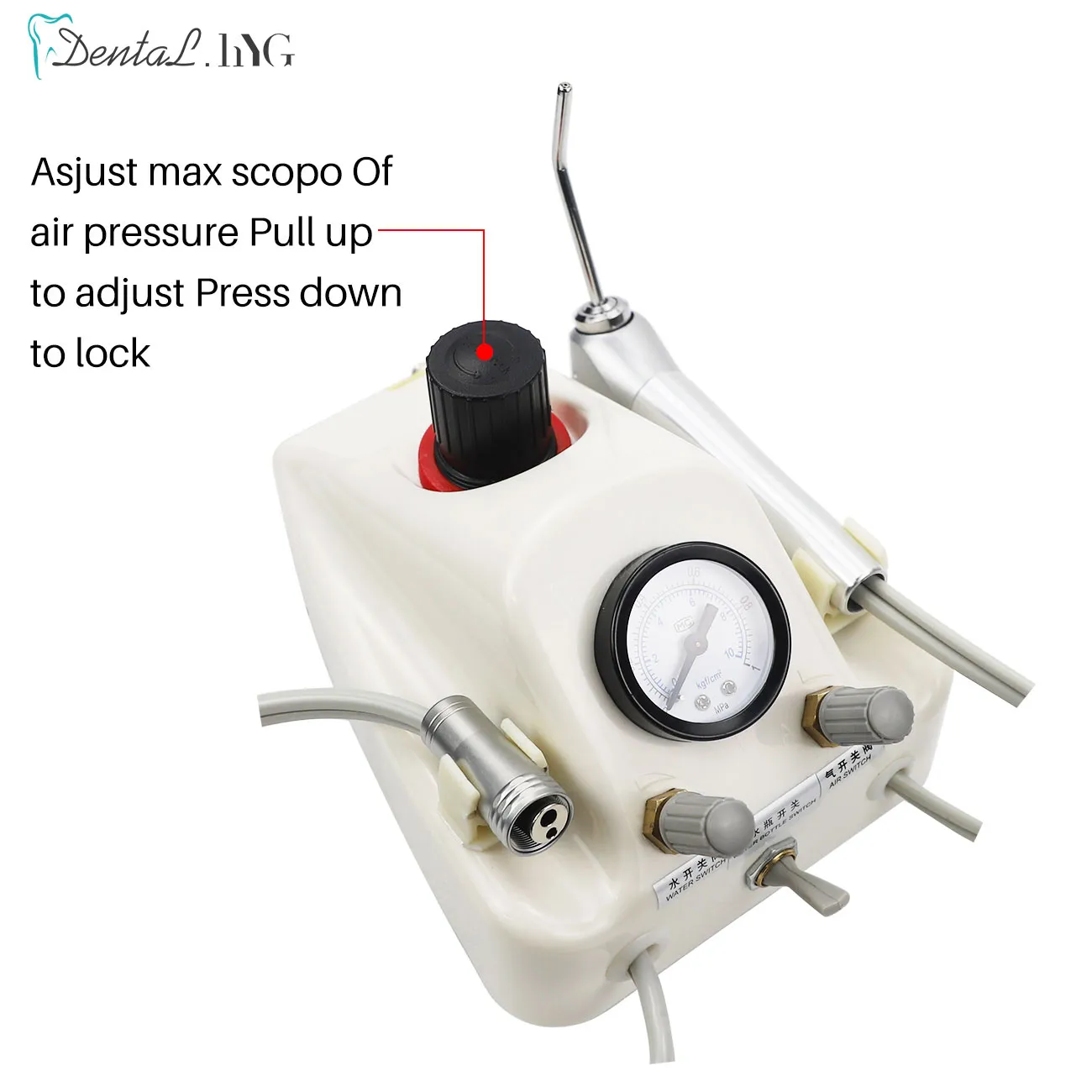Mini Dental Turbine Unit with 3 Way Syringe & Control Box Mini Dental Turbine Unit with 3 Way Syringe & Control Box