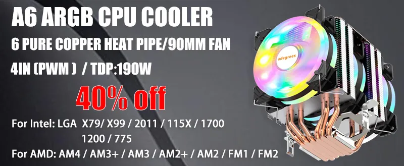 120mm Radiator CPU Cooler With 4 Heat Pipes, PWM 4 Pin PC Fan For LGA ...