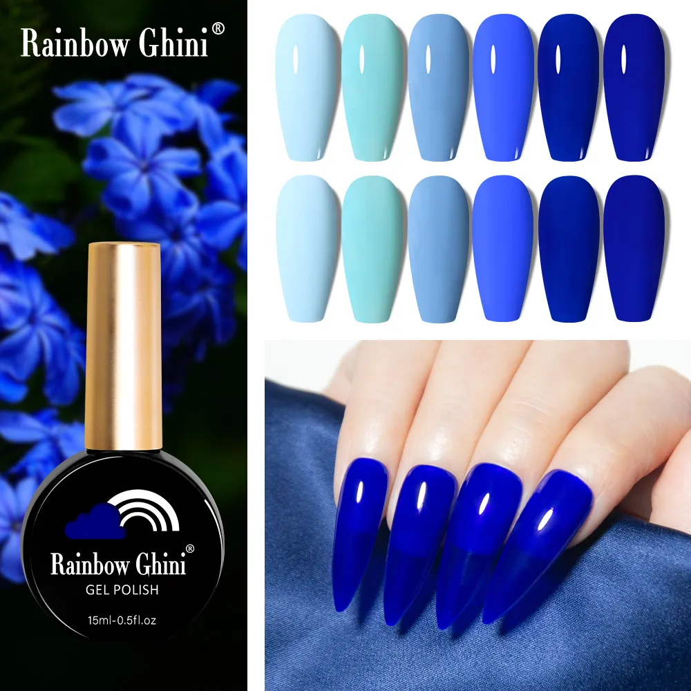 Professional 15ml Rainbow Ghini UV LED gel fingernail polish Professional 15ml Rainbow Ghini UV LED gel fingernail polish