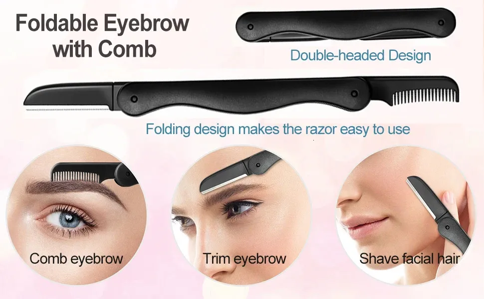 Eyebrow Grooming Set for Women and Men: Eyebrow Razor Trimmer Kit with ...