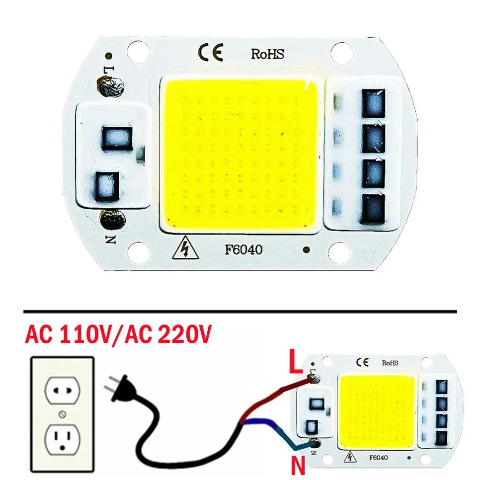 F6040 20W/30W/50W AC 220V COB LED Chip Module for Outdoor Spotlight ...
