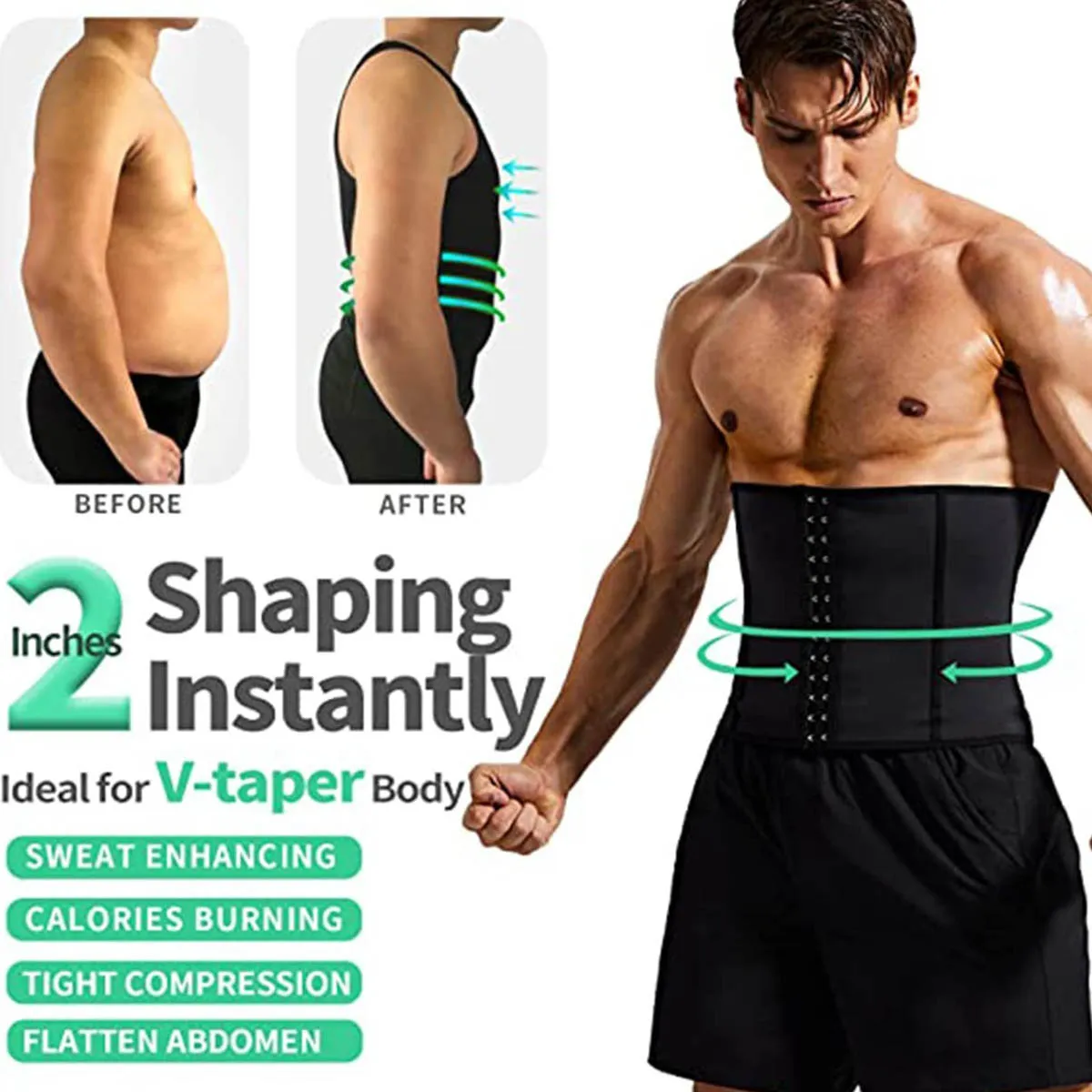 Women Waist Trainer Strap Corset With Zipper 3 Hook Tummy Control Vest Full Body Shaper Waist Cincher Slimmer