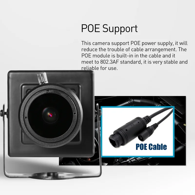 REVODATA 5MP HD Mini POE IP Kamera,Kleine Innenüberwachungskamera 3,6mm Objektiv, P2P