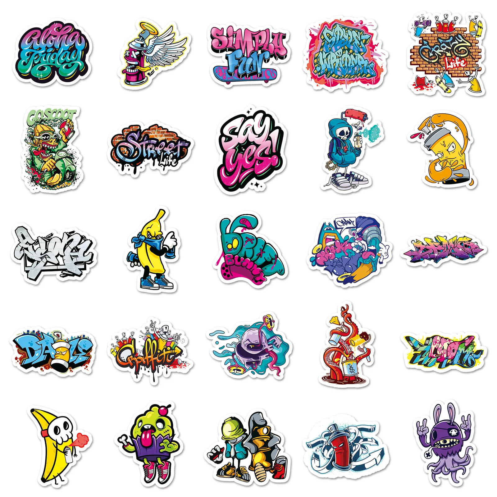 10/30/Colorful Waterproof PVC Street Graffiti Stickers for DIY Phone ...