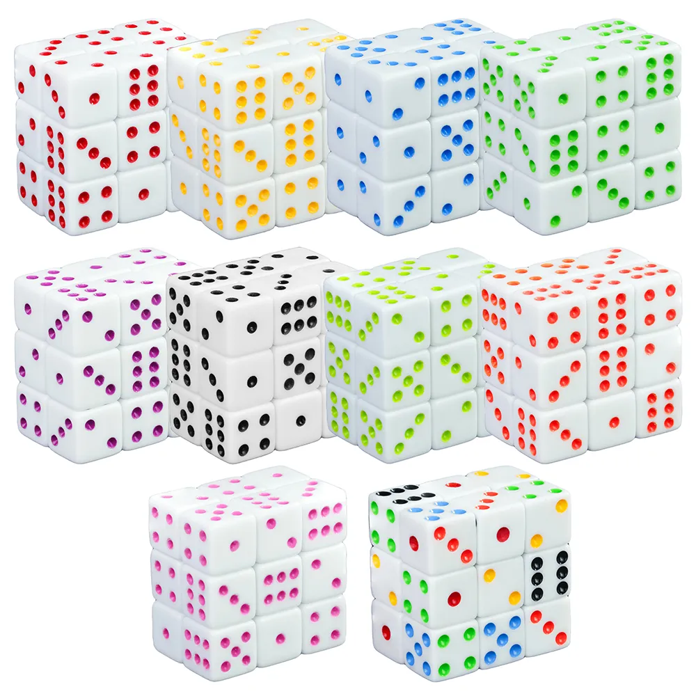 40 Dés Translucides 16 Mm – 6 Faces Classiques – Jeux De Société Ou Mathématiques – Enseignement