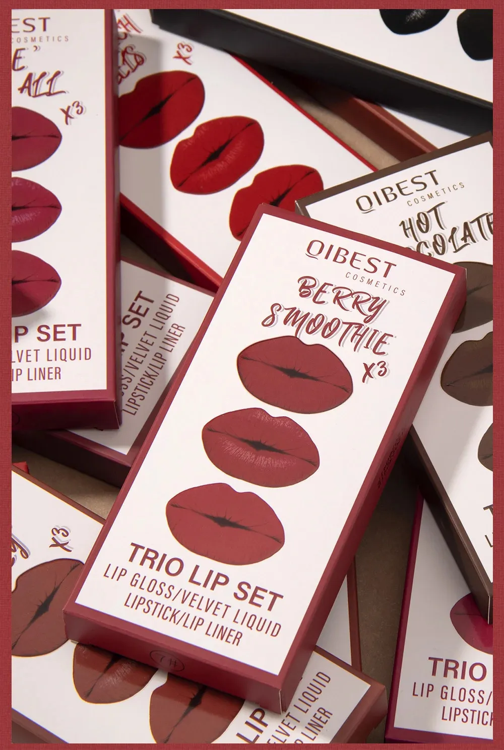 DHgate.com:Matte Liquid Lipstick Set with Lip Liners - Long