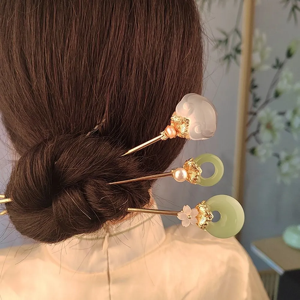 Jade Hairstyle Hairpin Hanfu Hair Accessories Traditional  display picture 1