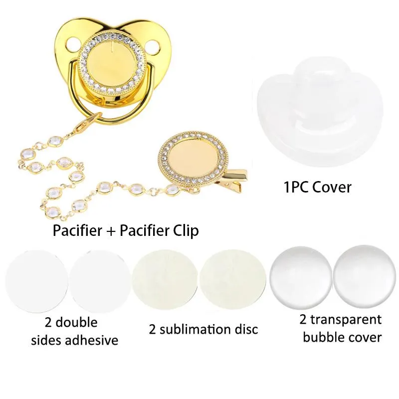 Personalized Baby Pacifier With Photo - DIY Bling Soother With Chain Clip