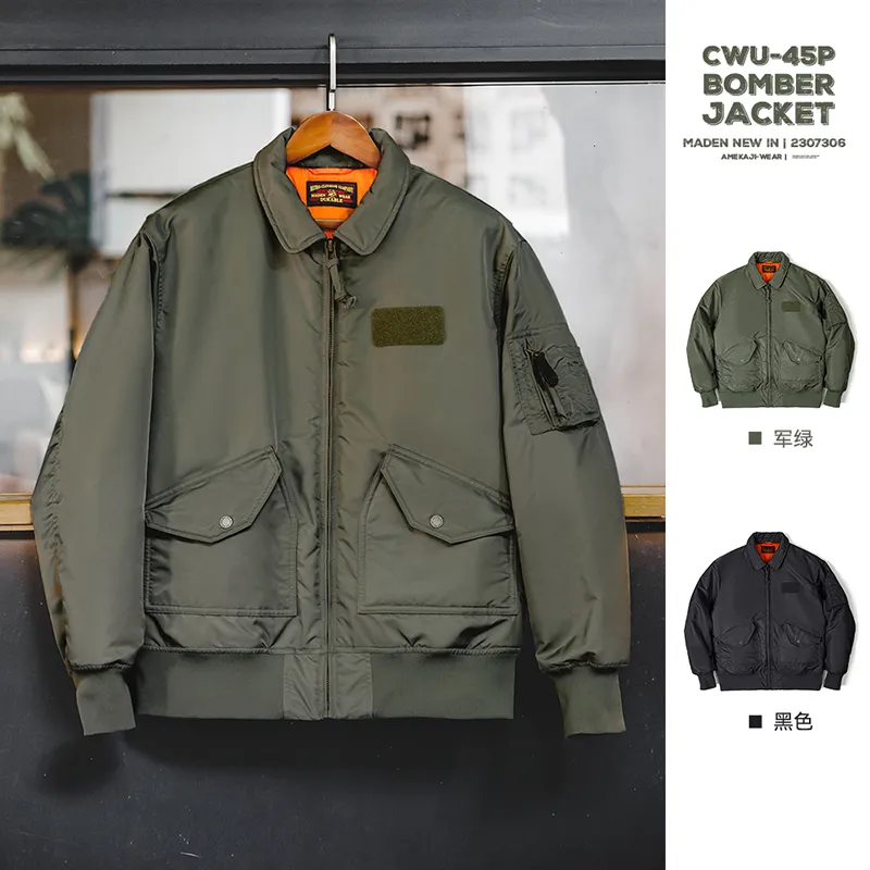 Vintage Black Maden CWU 45P Bomber Jacket For Men Military Pilot Style With Thickened Lands End Coats And Army Green Padded Lands End Coats Perfect Winter Outwear From Homepro10 129.8 DHgate.Com