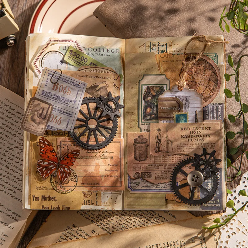 DHgate.com:30pcs/Book Vintage Journal Paper Material for DIY