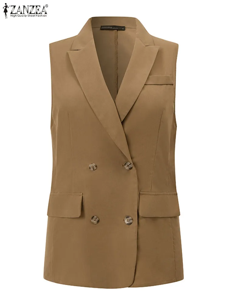 Save Big on Bulk Vest Womens Korean Version Blazer Vest Womens Tailored  Sleeveless Suit Coat, Elegant Peak Lapel, Oversized Black Vest For Women's 