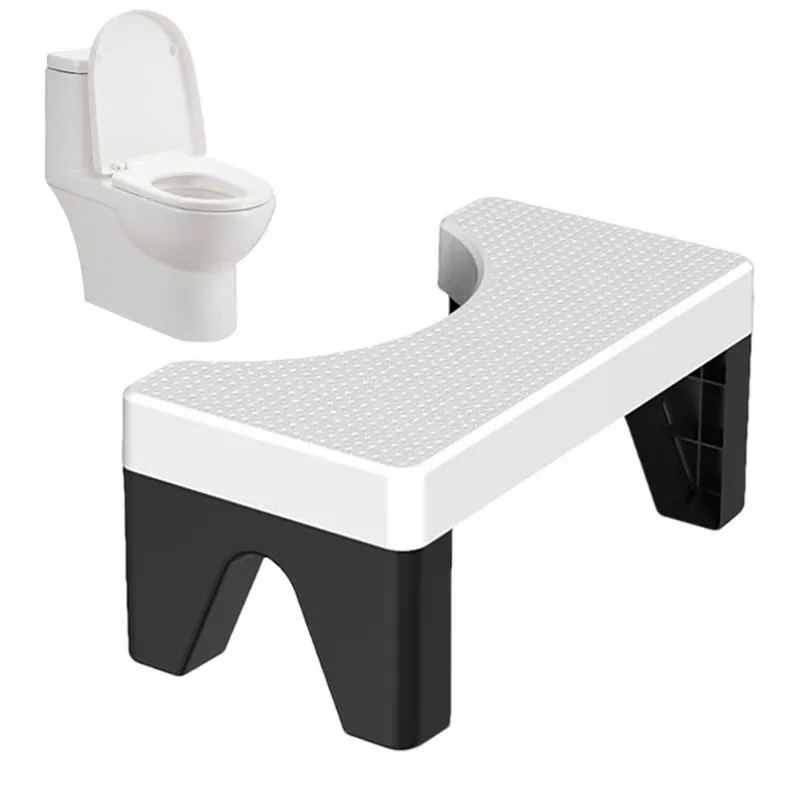 thumbnail image 2 of Non-slip Toilet Step Stool - Squatty Potty Style Bathroom Stool With Storage - Folds 2 of 3