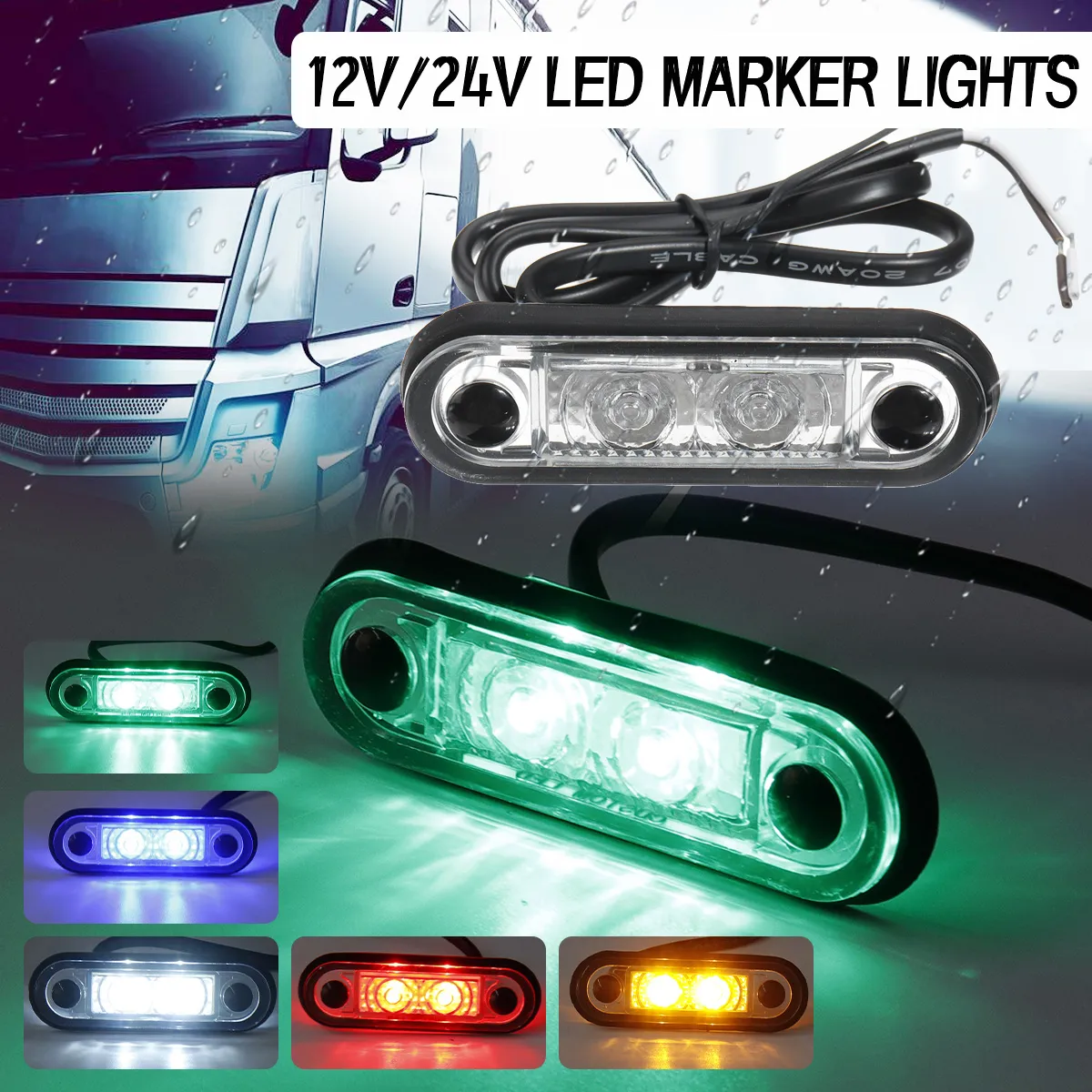 0-170-70 | Durite 12V-24V Amber LED Side Marker Lamp