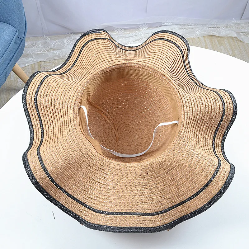 Wide Brim Summer Hat Womens Classic Straw Boater... From  display picture 1