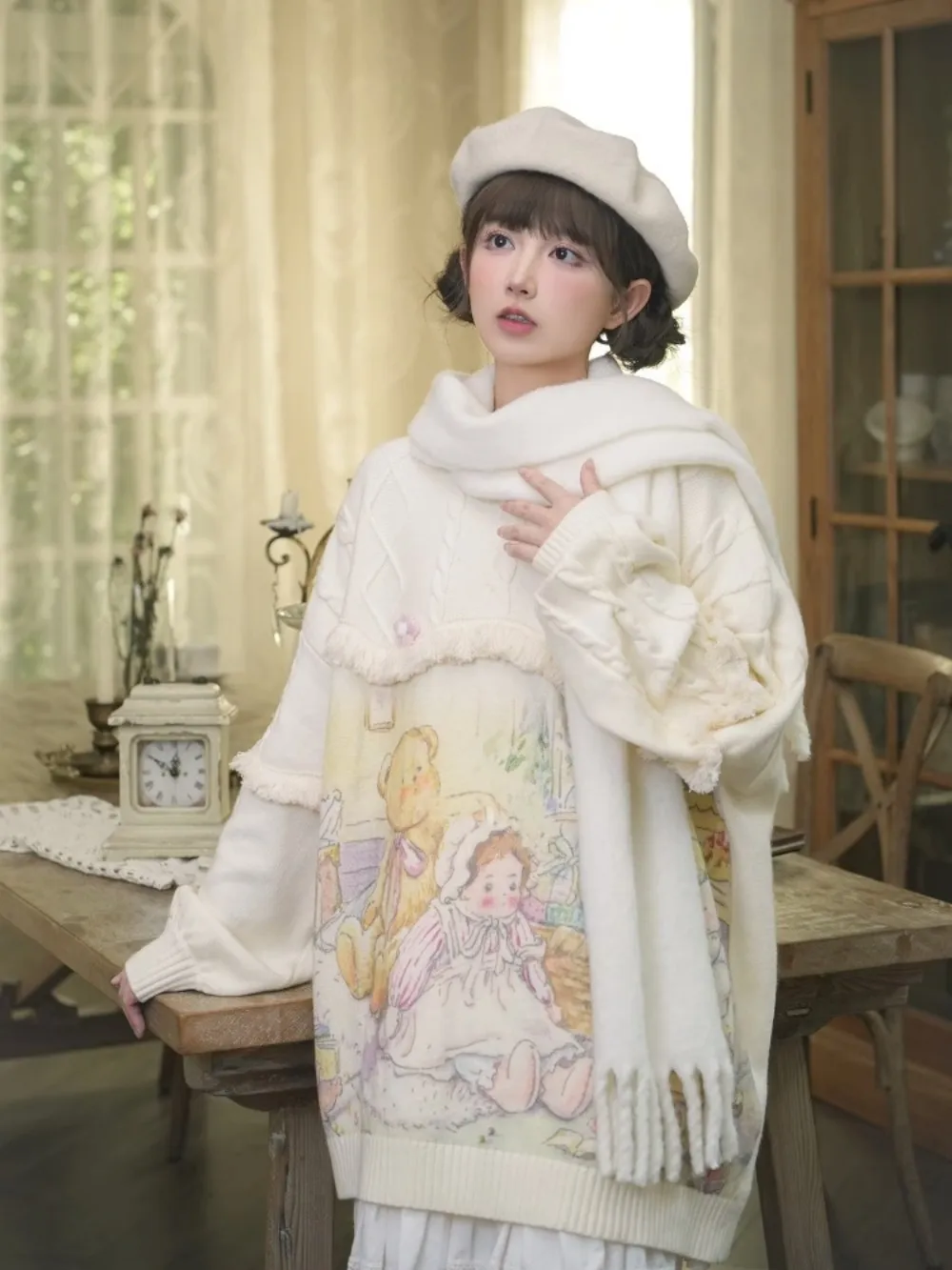 DHgate Kawaii Mori Girl Cardigan Knitted Harajuku Coat for a Cozy Healing Feel Baby Kids Maternity
