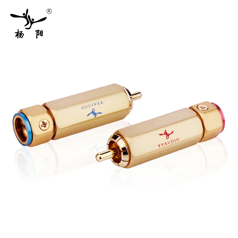 thumbnail image 2 of 4-Piece Gold Plated RCA Male Soldering Connectors - High End, New 2 of 6
