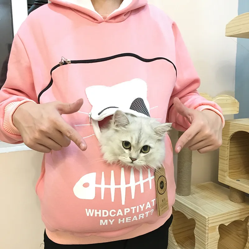 Save Big on Bulk Hoodies For Cat Lovers Cat Lovers Hoodie With Pet Pouch  Breathable Winter Sweatshirt Pullover For Men Women Animal Cuddle Carry 