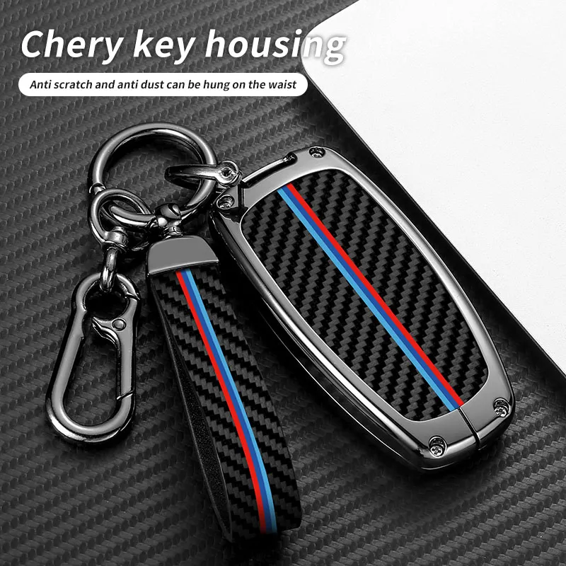 Retro Genuine Leather Smart Zinc Alloy Car Key Fob Cover Case Remote