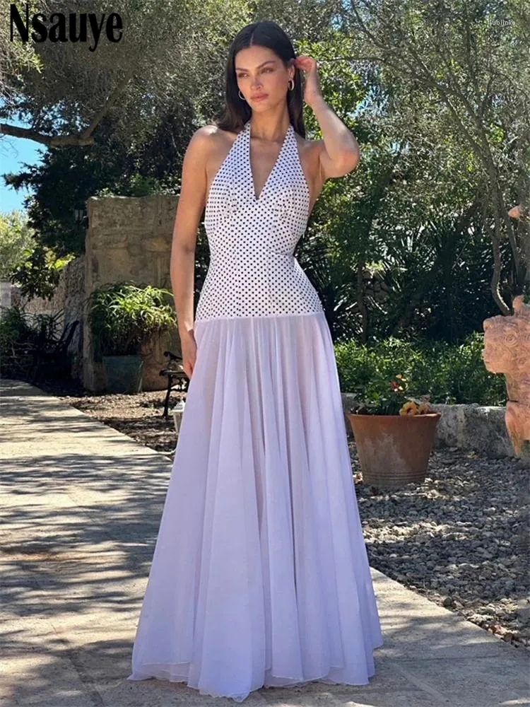 chinese dress ladies PRETTYGARDEN Womens Summer Strapless Maxi Dresses Ruffle Tube Asymmetr main image 1