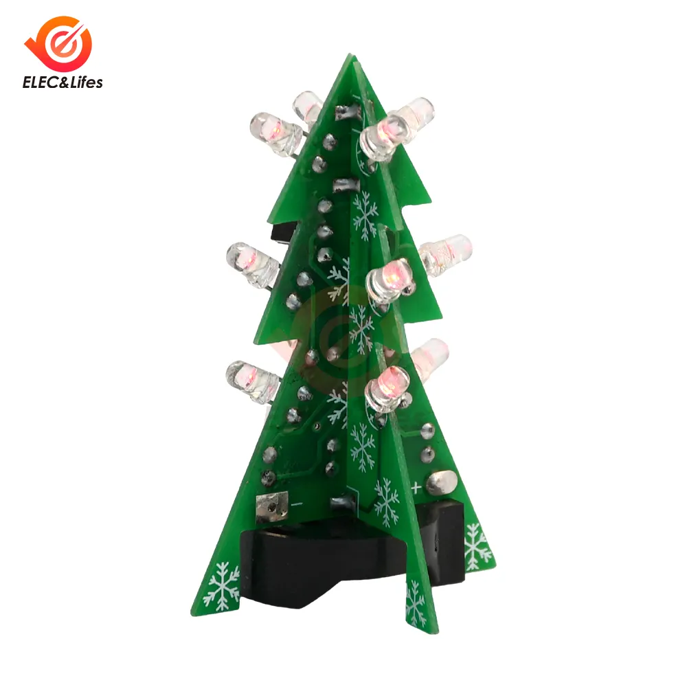3D Mini Christmas Tree Soldering Kit: DIY Electronics Science Kit with ...