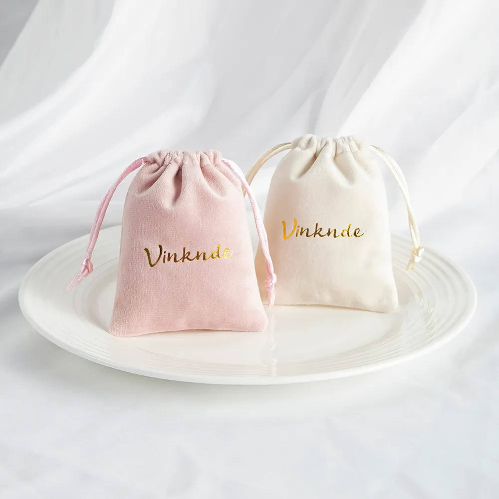 Velvet Drawstring Pouch Jewelry Baggie Ring Party Wedding Gift - Foto 5