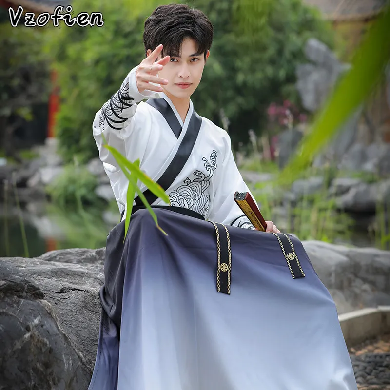 Traditional Japanese Clothing Men Hanfu Costume Tang Suit Ancient