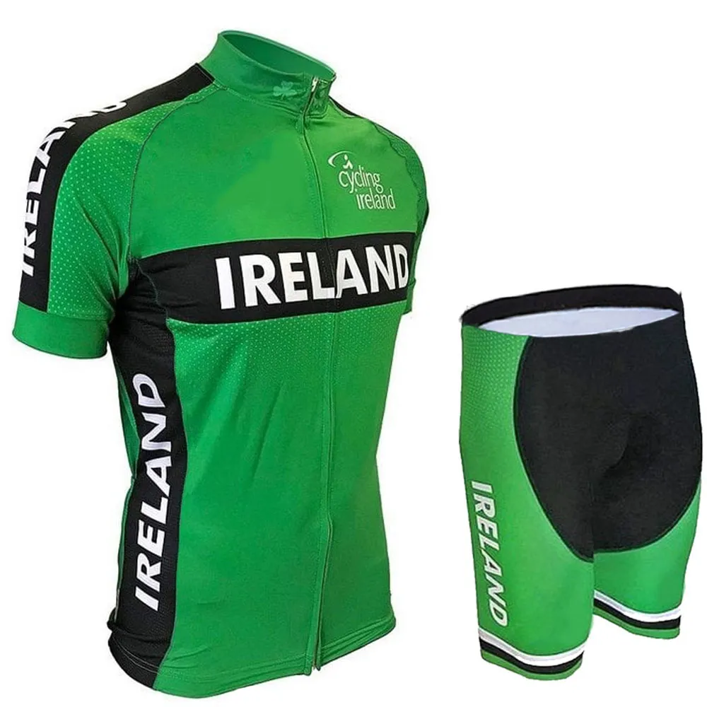 Save Big on Bulk Cycling Jerseys Ireland Ireland National Jersey Style  Cycling Set: Men's Breathable Road Bike Apparel With Bib Shorts,  Lightweight
