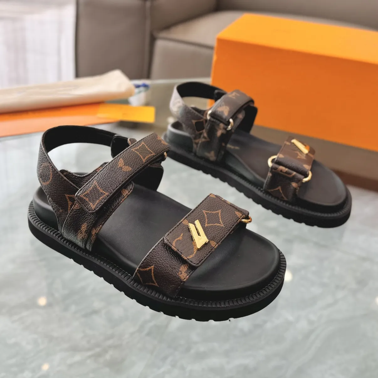 Size 45 men’s denim sandal AMAAE Sandals for Men Casual Comfortable Men Sandals Soft  main image 2