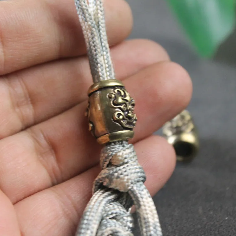 Brass Viking Monster Knife Beads Double Sided, DIY Paracord