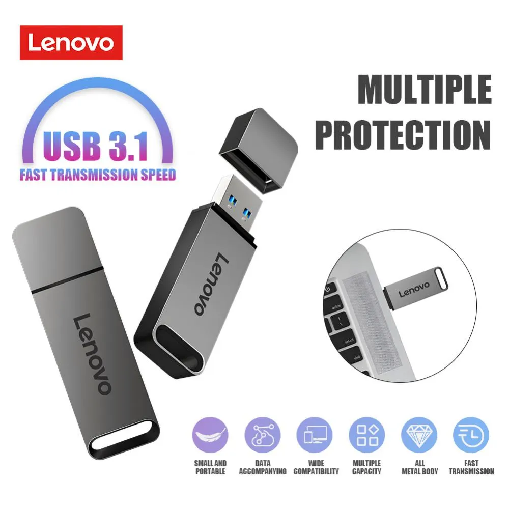 Lenovo 2TB High-Speed USB Type-C Flash Drive: Portable Data Storage for  Laptops, Smartphones, and Tablets