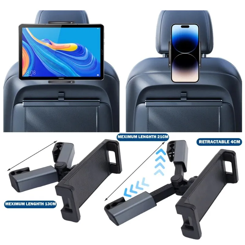 Tablet Holder Car 360 Rotatable Car Tablet Headrest Holder Extendable - View #12