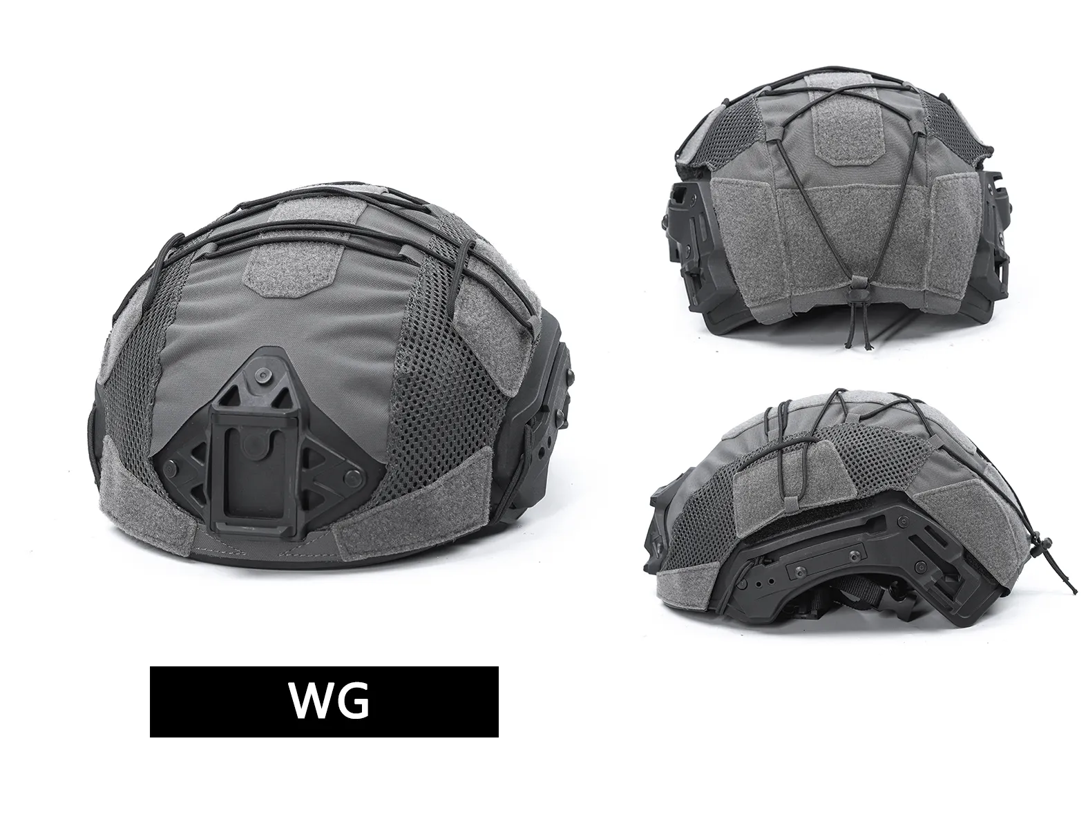 Mesh Tactical Helmet Cover For FAST Helmets - Coyote Brown/Black Camo, Airsoft & Paintball